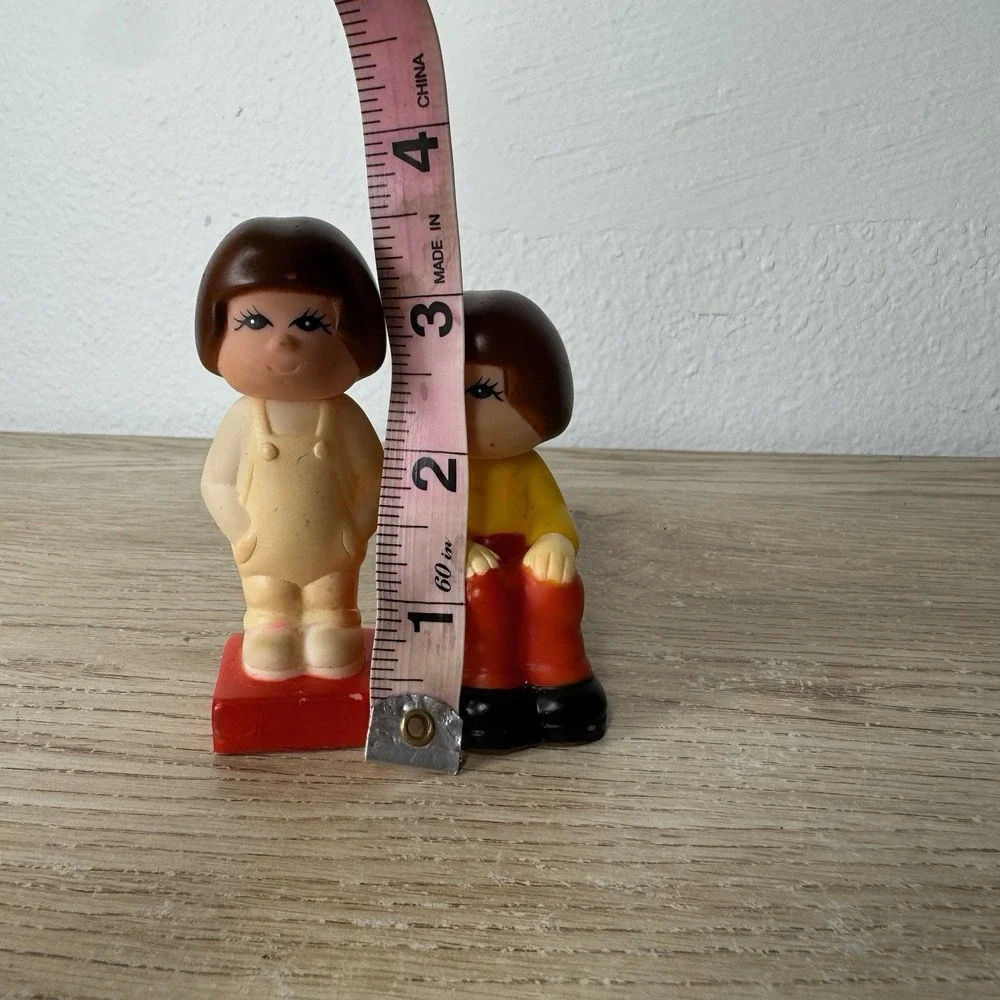 Lot of 2 Vintage‎ 1980's TYCO Brick Block People Rubber Building Vinyl Figures